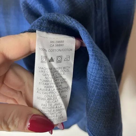 Pendleton shirt Mason Plaid L cotton Shirt Button Down Long Sleeve Blue - Picture 3 of 7